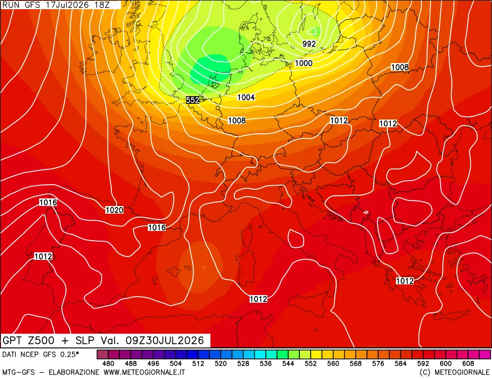 mappa 500 hPa GPT + Press SLM
