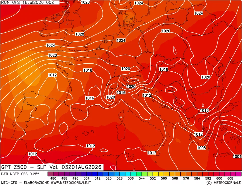mappa 500 hPa GPT + Press SLM