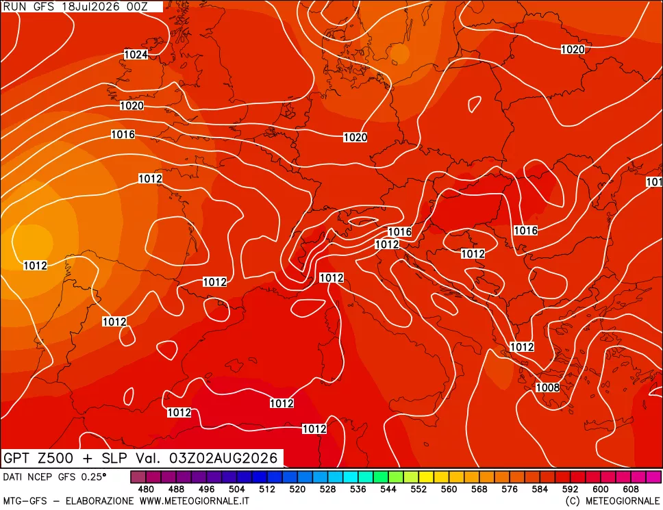 mappa 500 hPa GPT + Press SLM