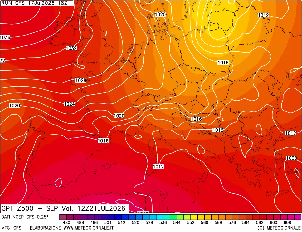 mappa 500 hPa GPT + Press SLM
