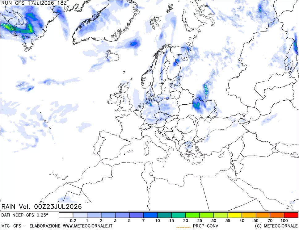 mappa Precipitazioni totali e convettive