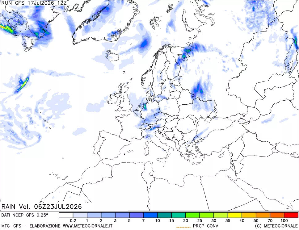 mappa Precipitazioni totali e convettive