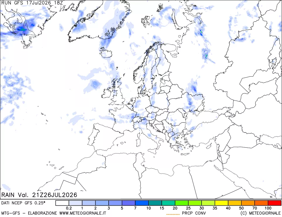 mappa Precipitazioni totali e convettive