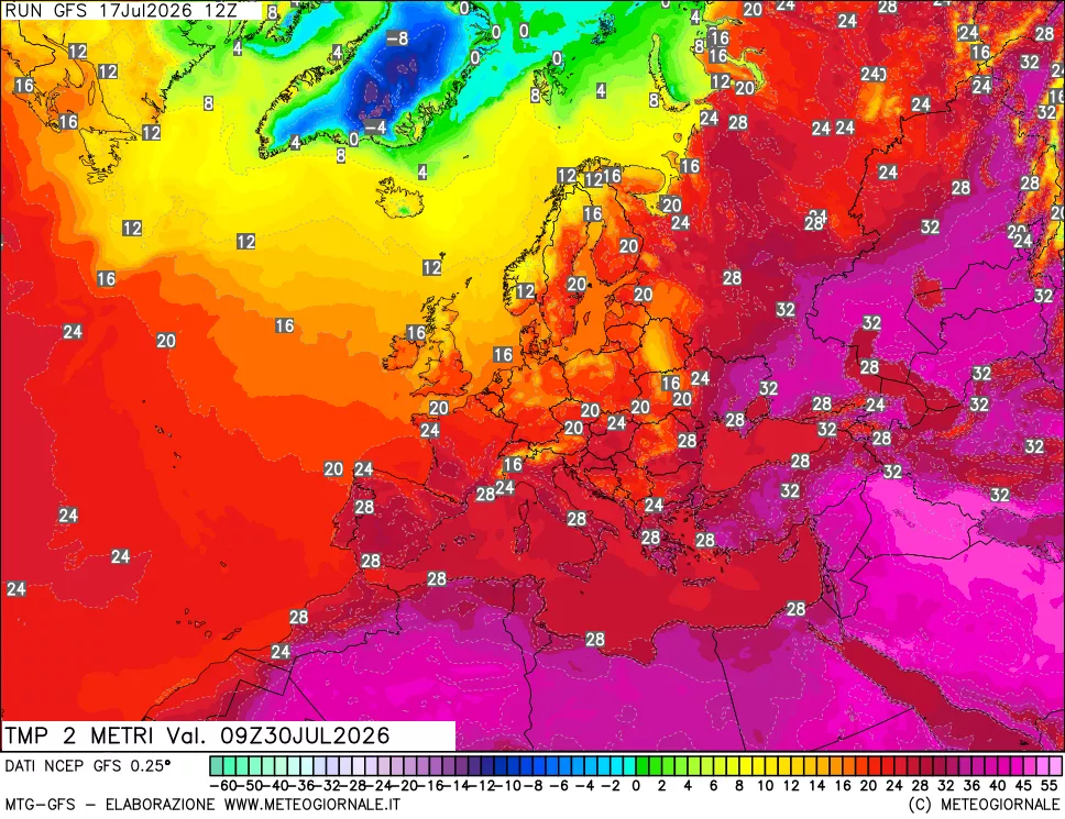 mappa Temp 2 metri