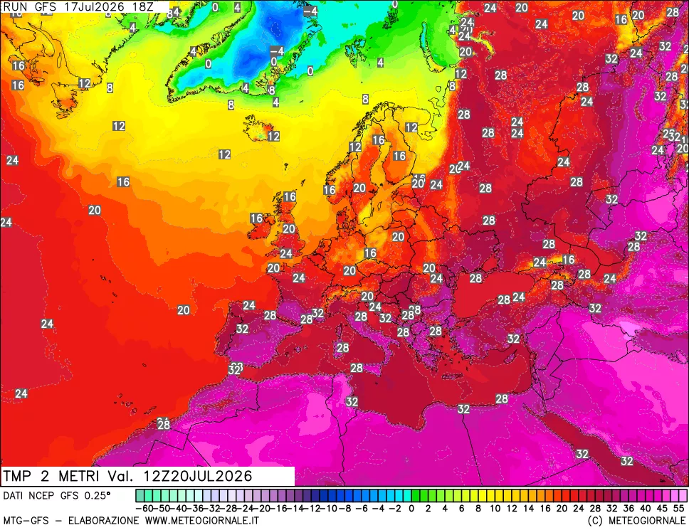 mappa Temp 2 metri