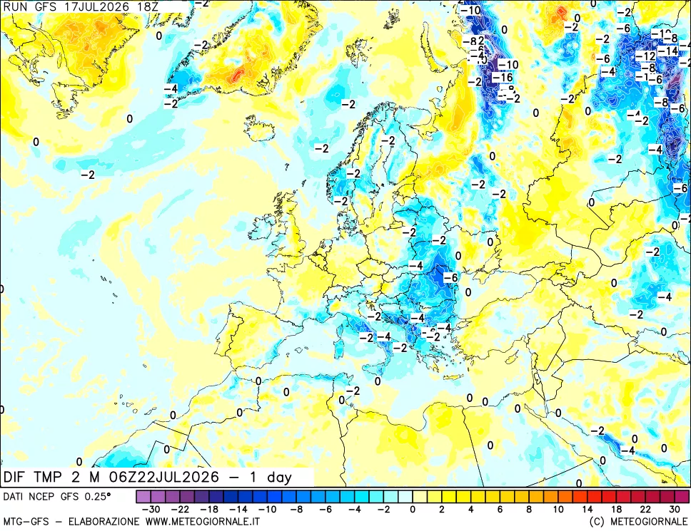 mappa Dif. Temp -24 ore