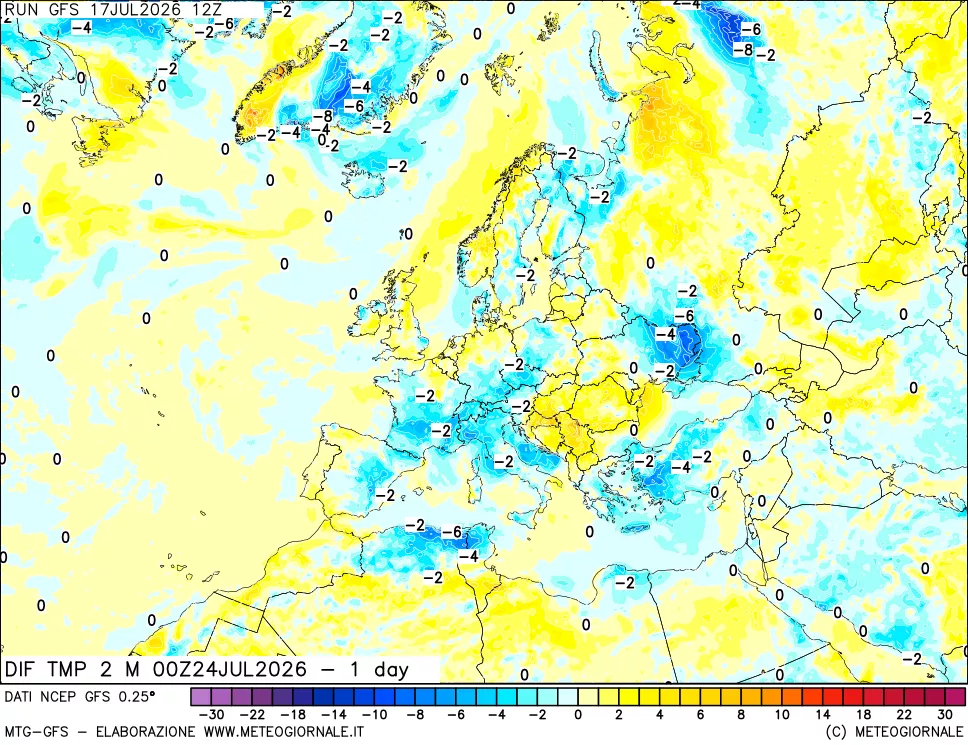 mappa Dif. Temp -24 ore