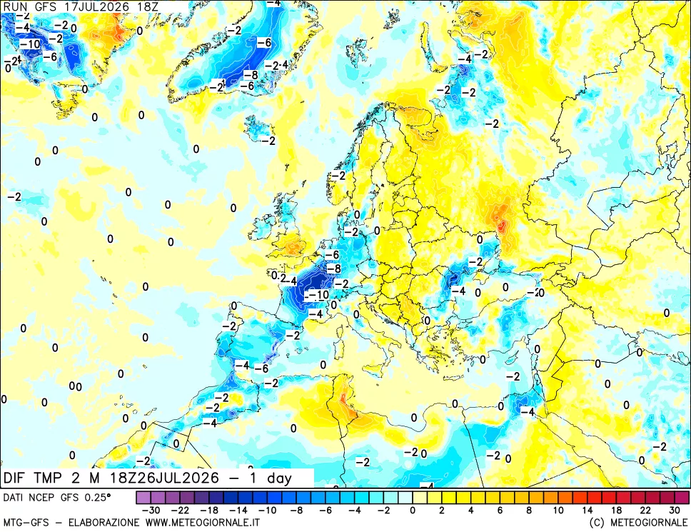 mappa Dif. Temp -24 ore