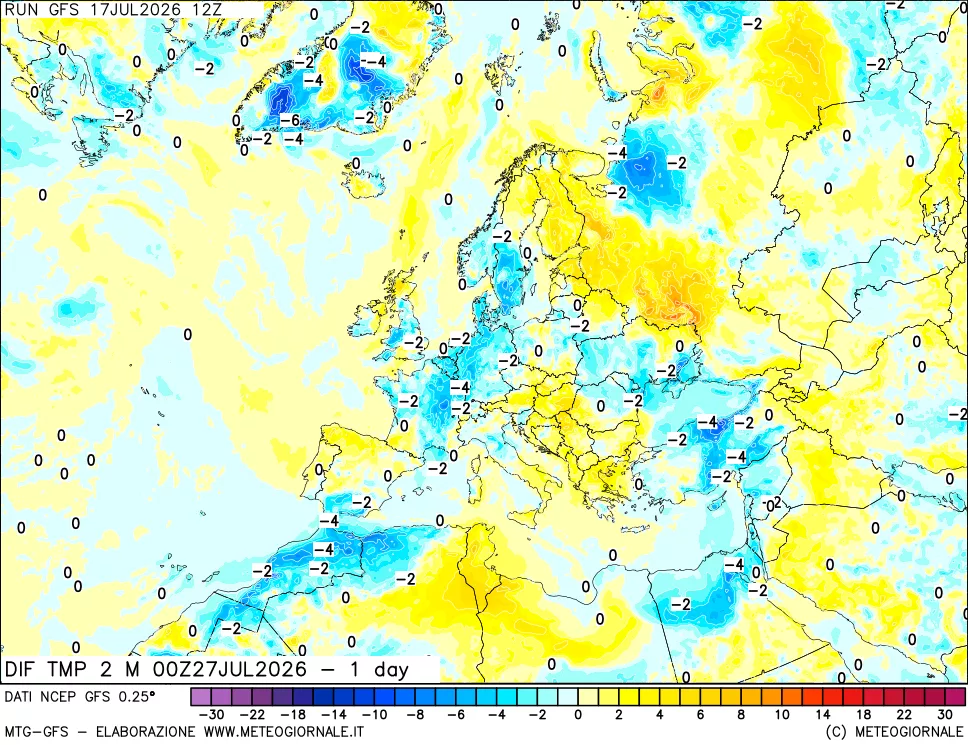 mappa Dif. Temp -24 ore