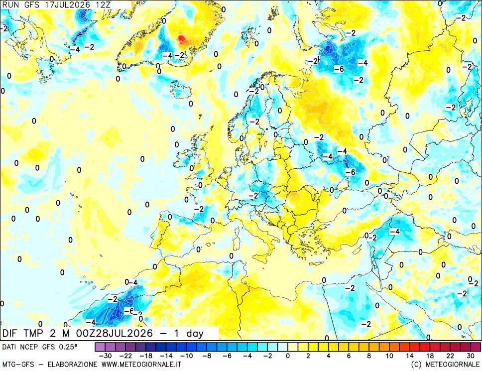 mappa Dif. Temp -24 ore