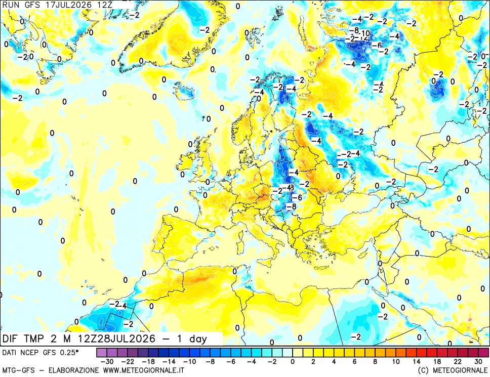 mappa Dif. Temp -24 ore