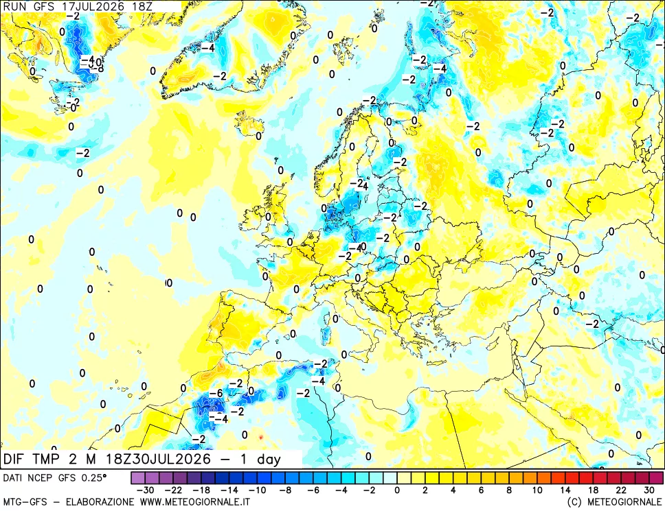mappa Dif. Temp -24 ore