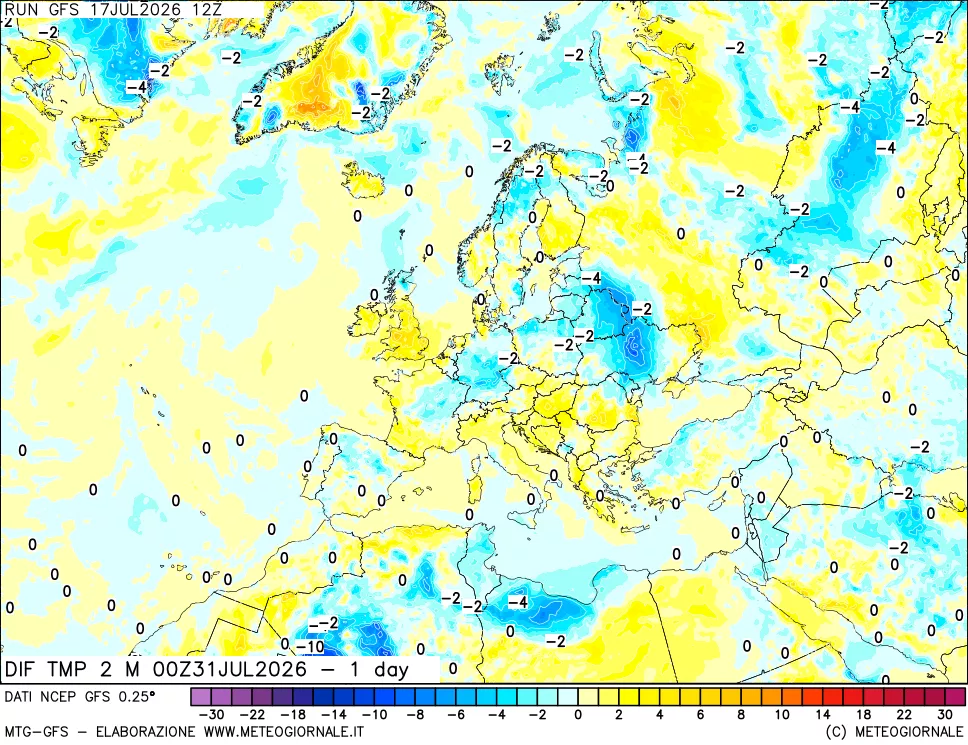 mappa Dif. Temp -24 ore
