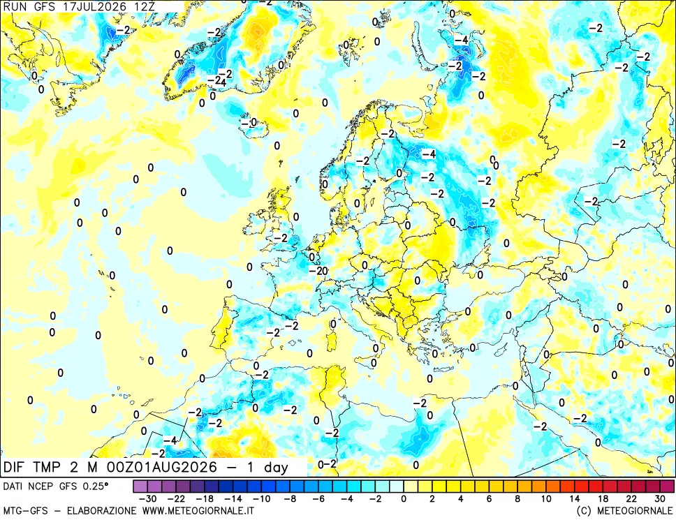 mappa Dif. Temp -24 ore