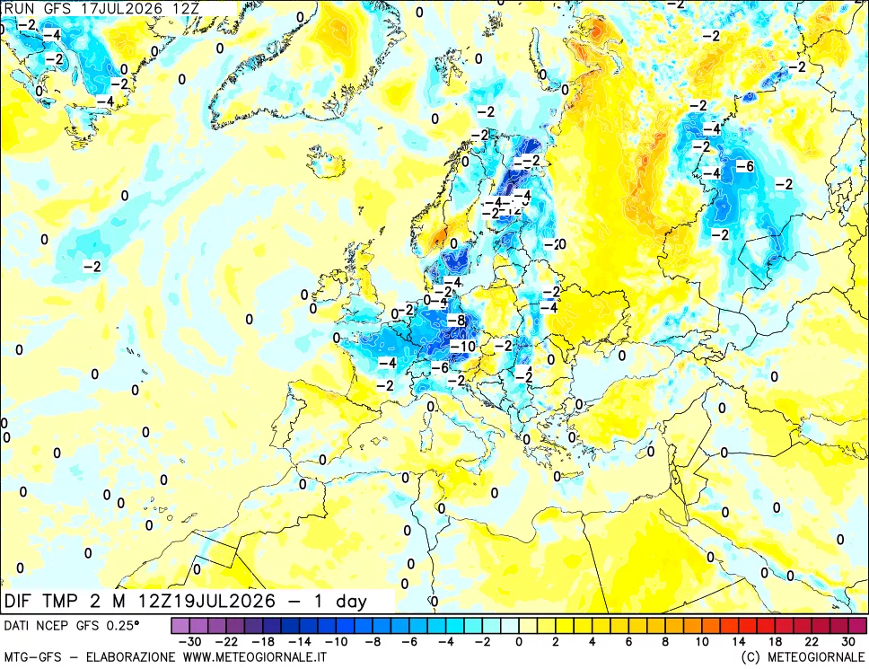 mappa Dif. Temp -24 ore