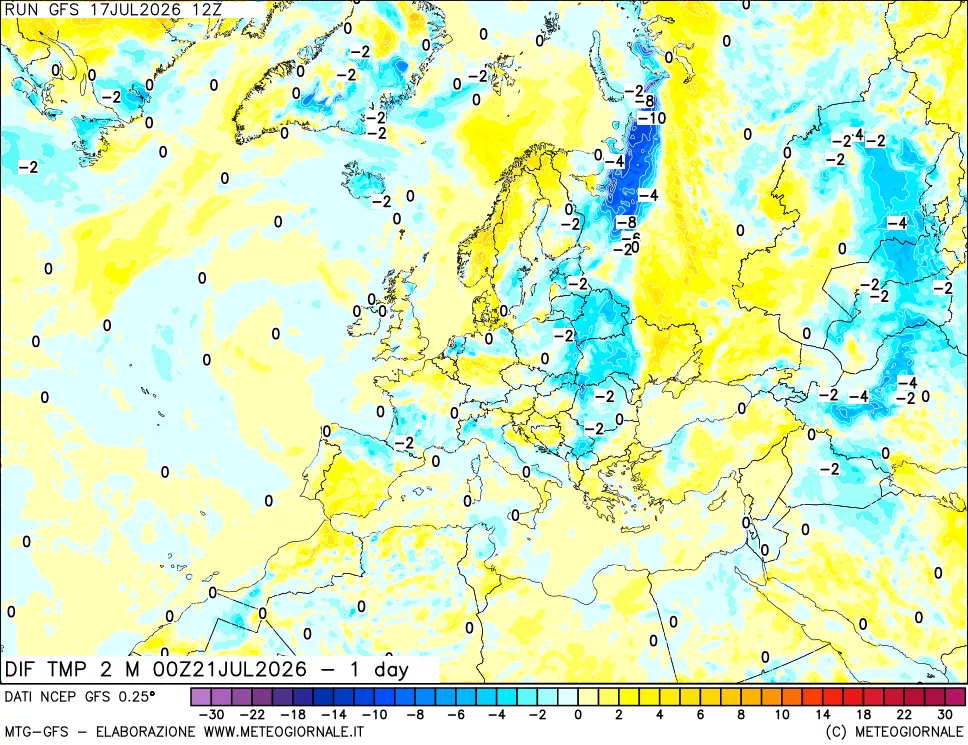 mappa Dif. Temp -24 ore