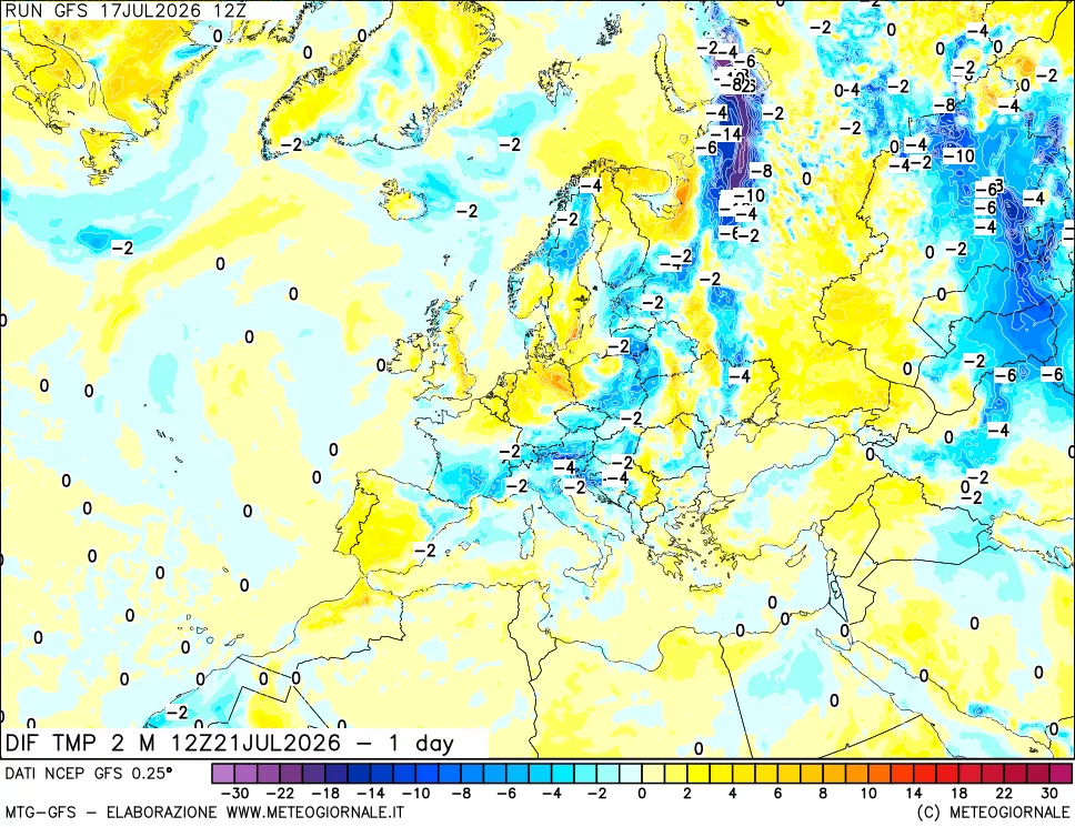 mappa Dif. Temp -24 ore