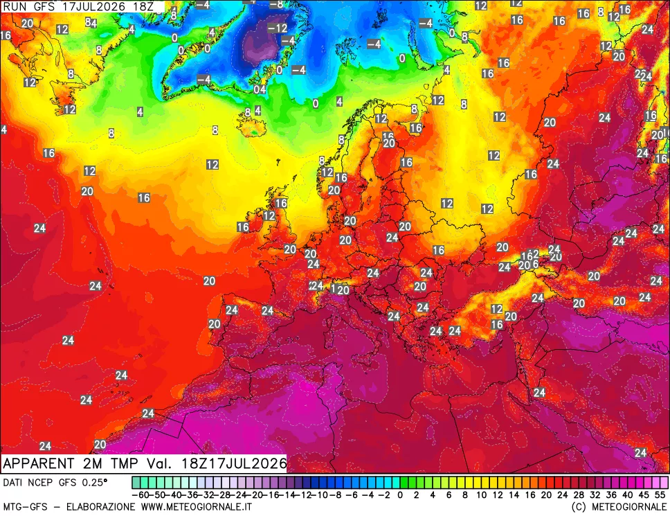 mappa Temp percepita