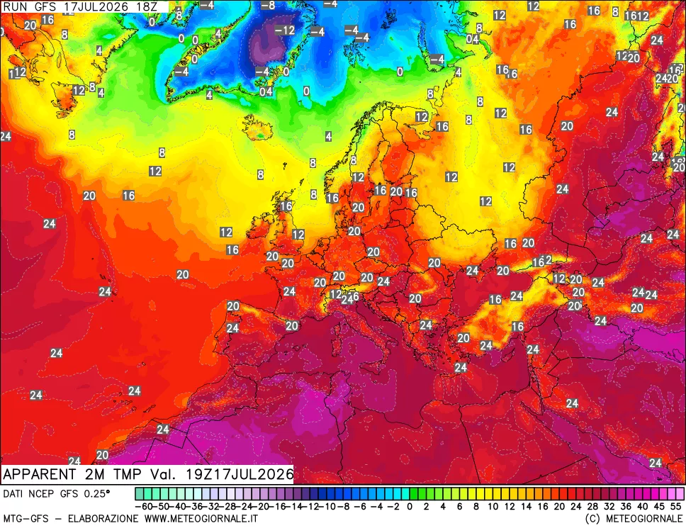 mappa Temp percepita