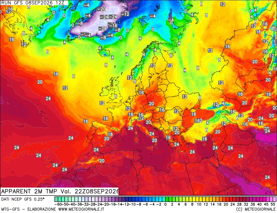 mappa Temp percepita