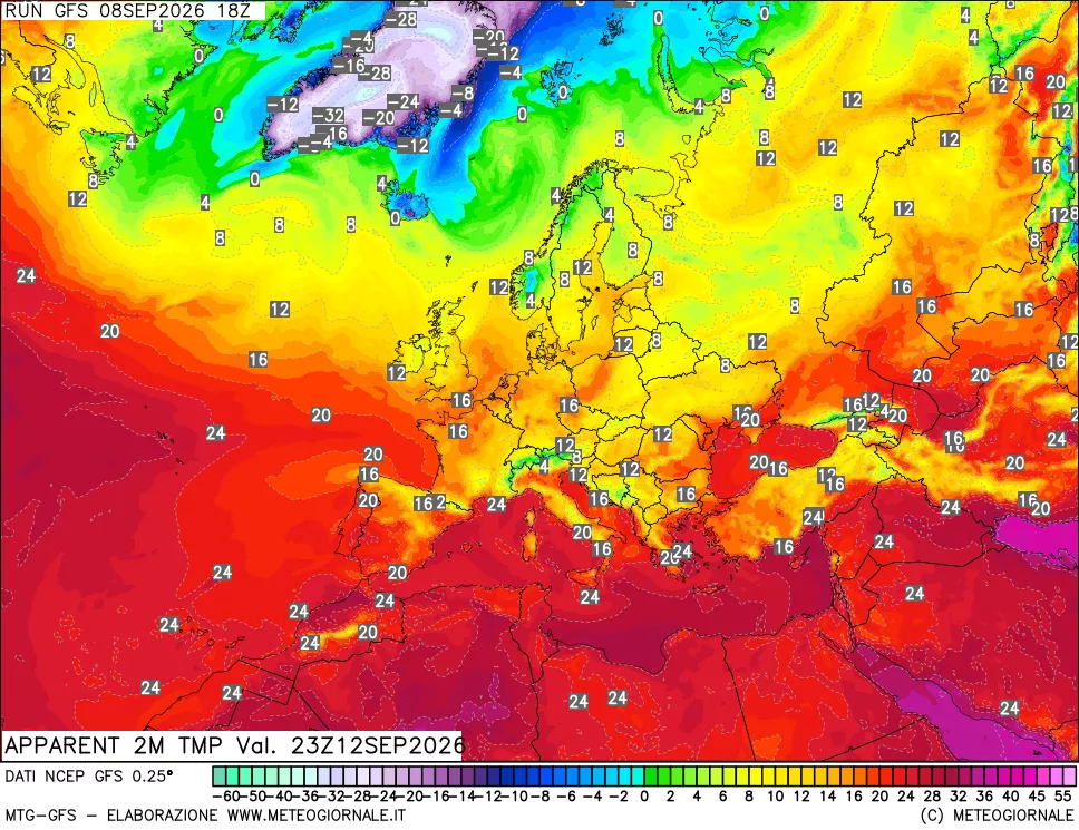 mappa Temp percepita