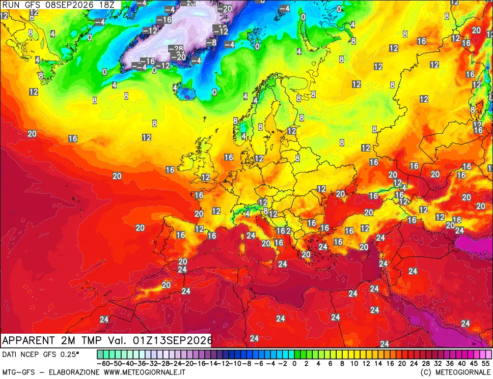 mappa Temp percepita