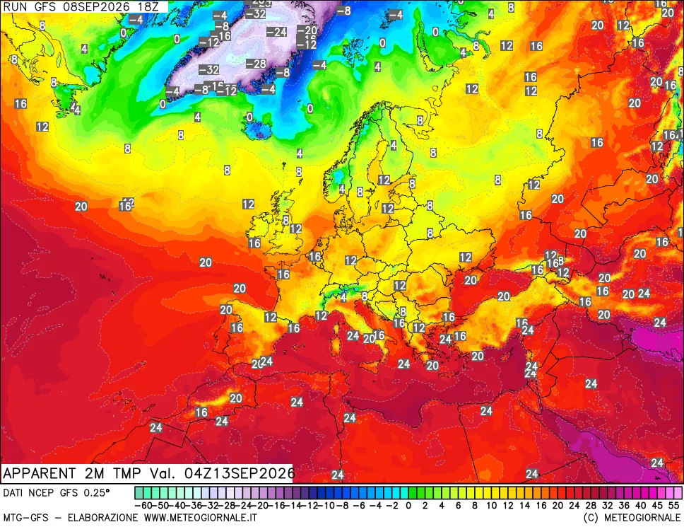 mappa Temp percepita