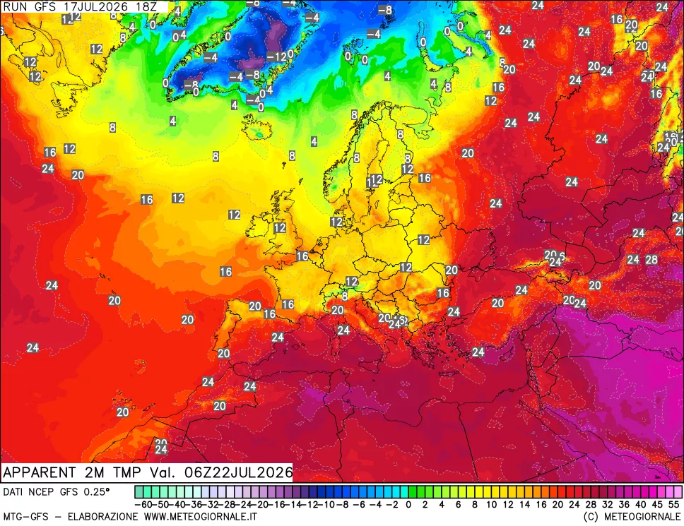 mappa Temp percepita