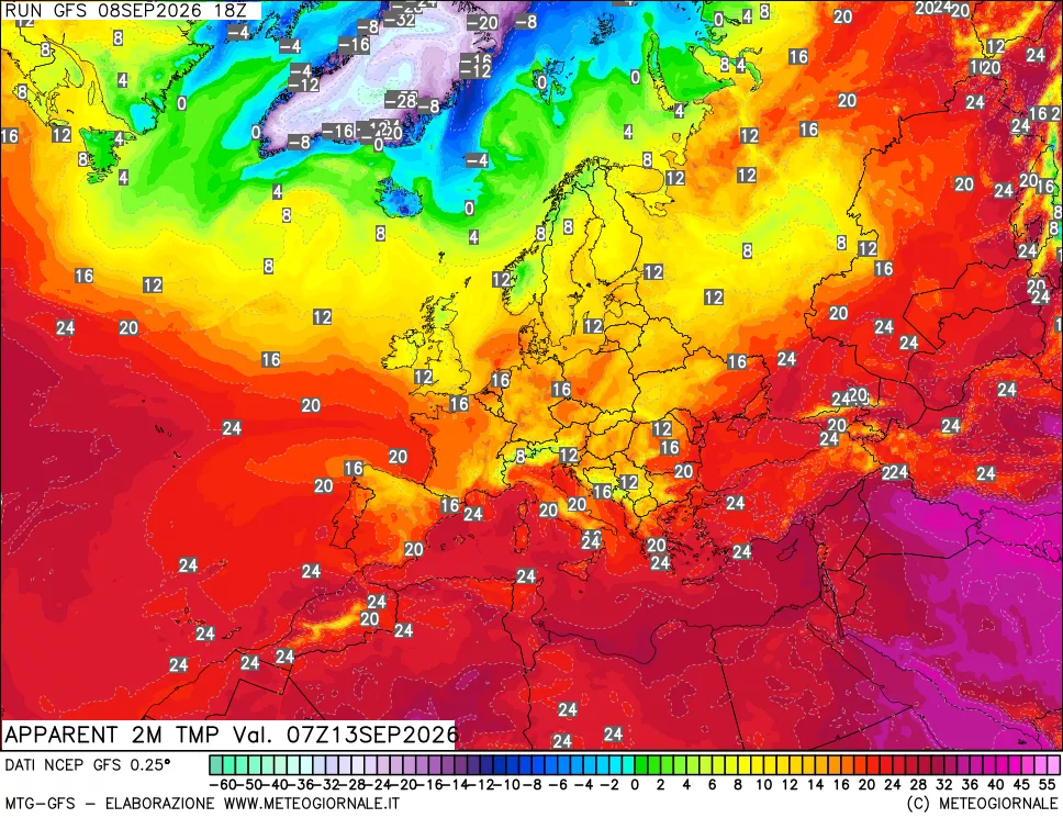mappa Temp percepita