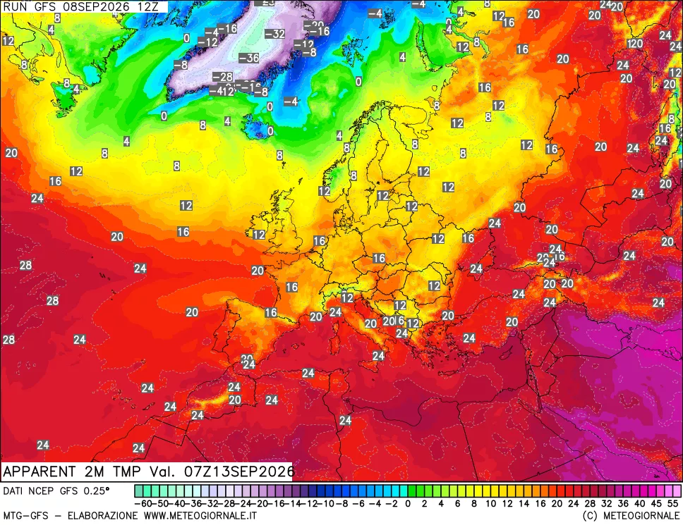 mappa Temp percepita