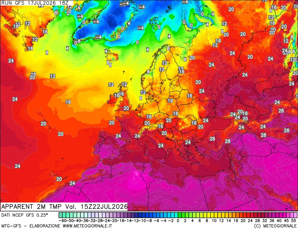 mappa Temp percepita