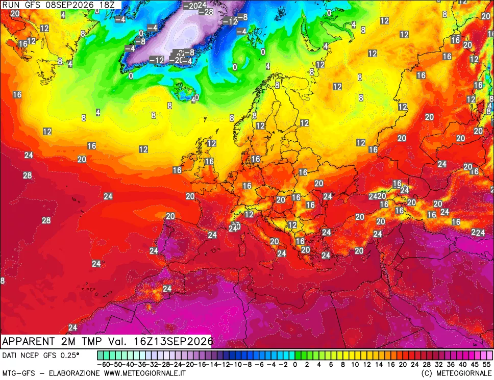 mappa Temp percepita