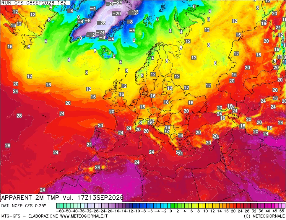 mappa Temp percepita
