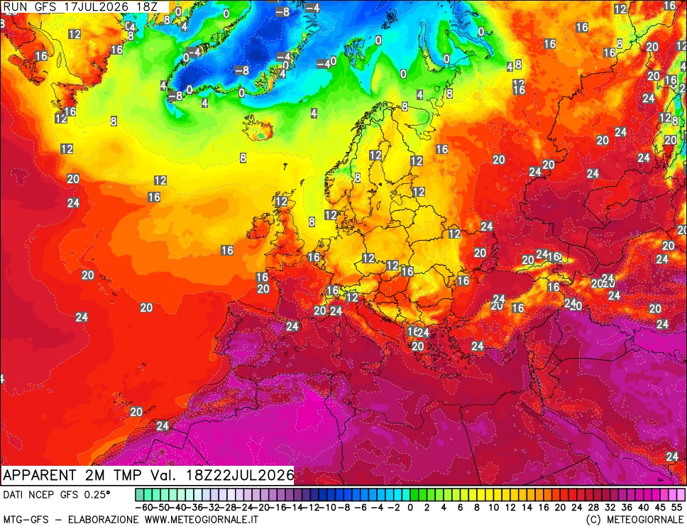 mappa Temp percepita