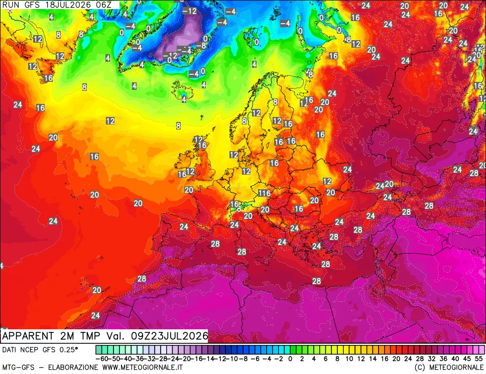 mappa Temp percepita