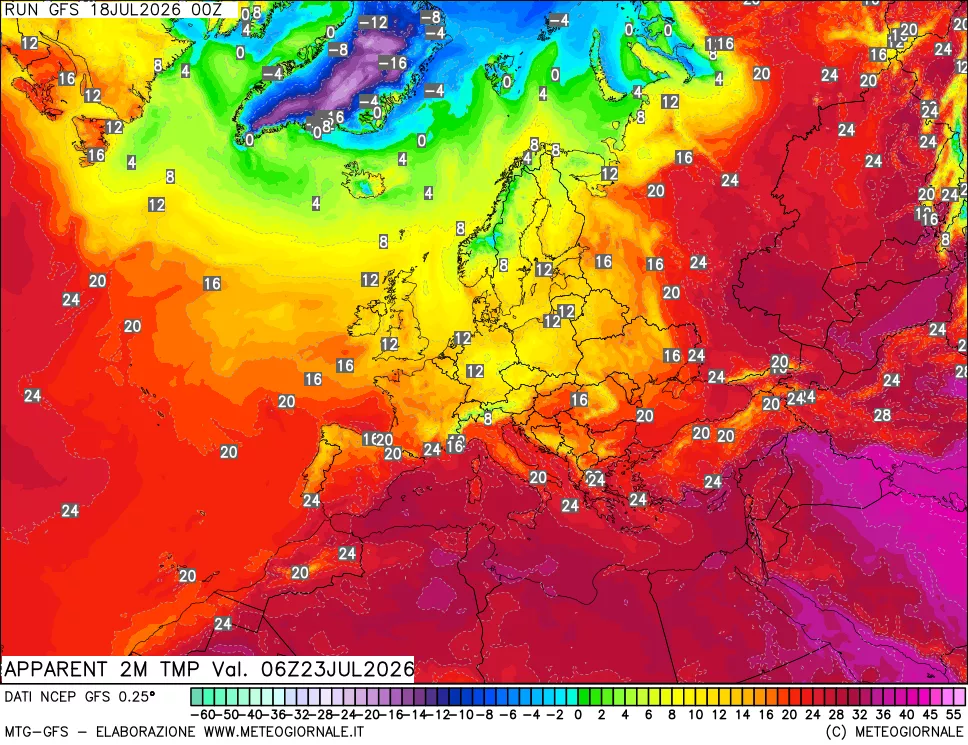 mappa Temp percepita