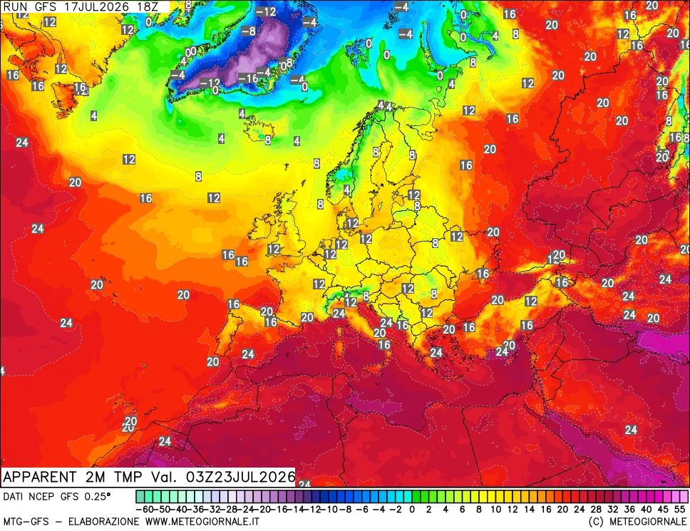mappa Temp percepita