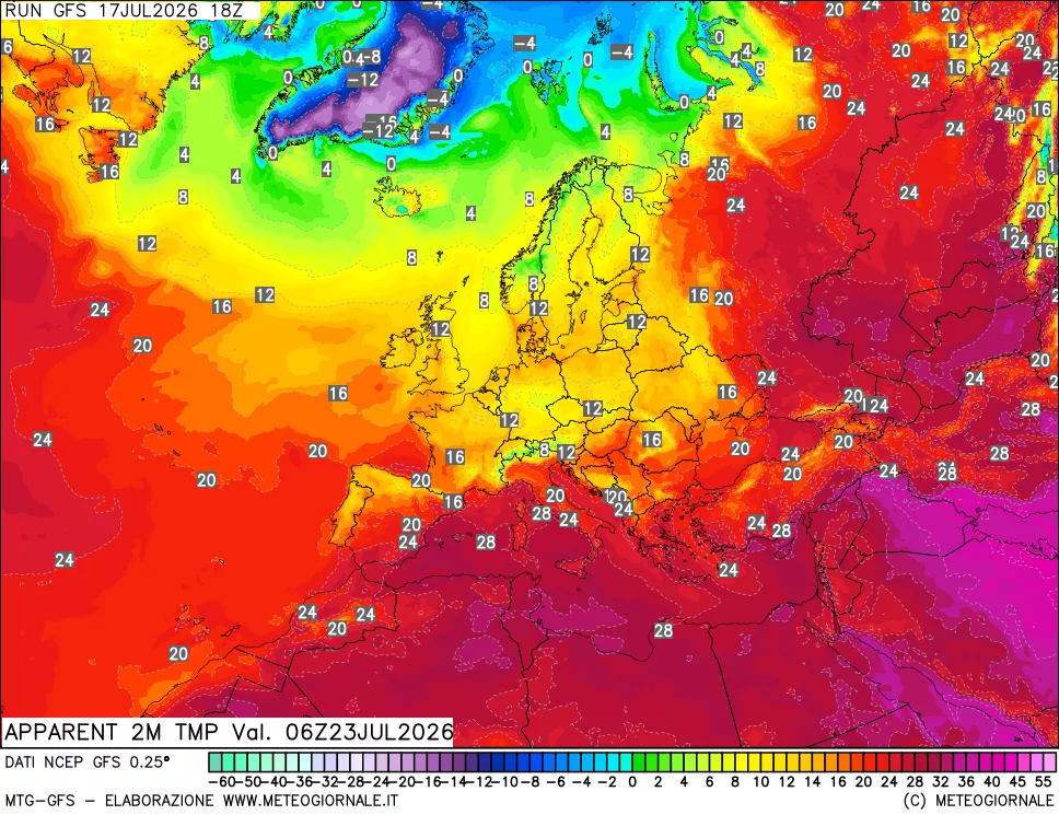 mappa Temp percepita