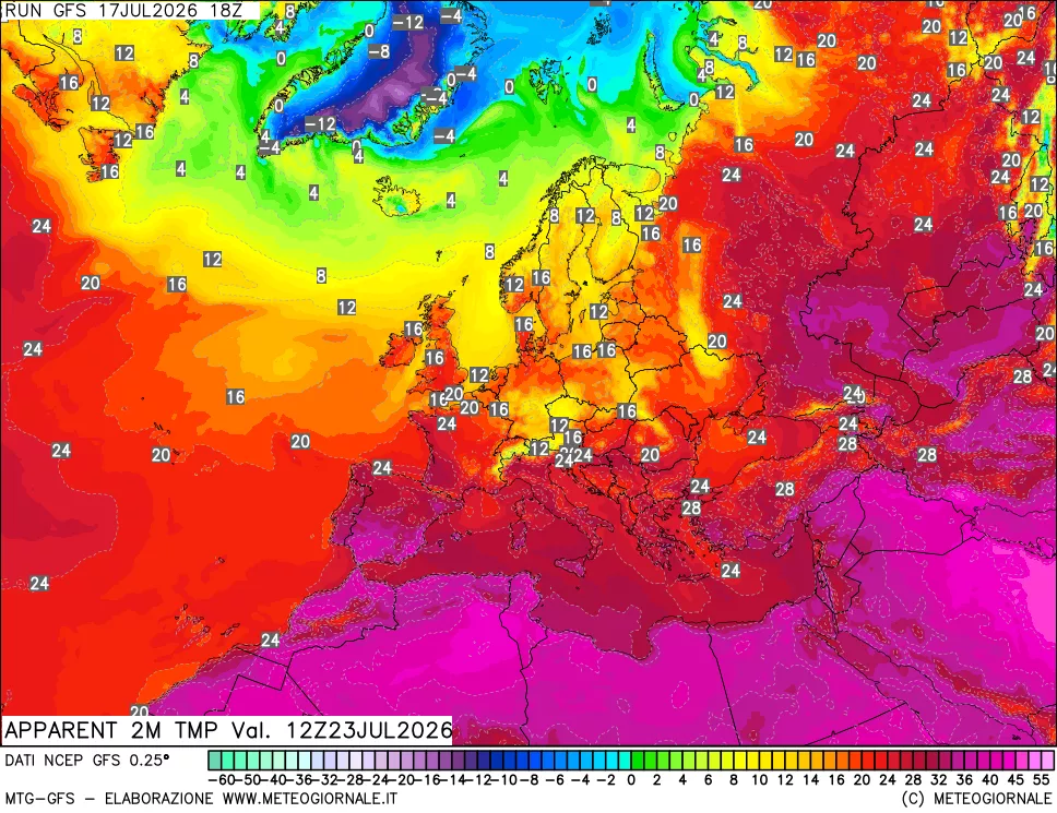 mappa Temp percepita