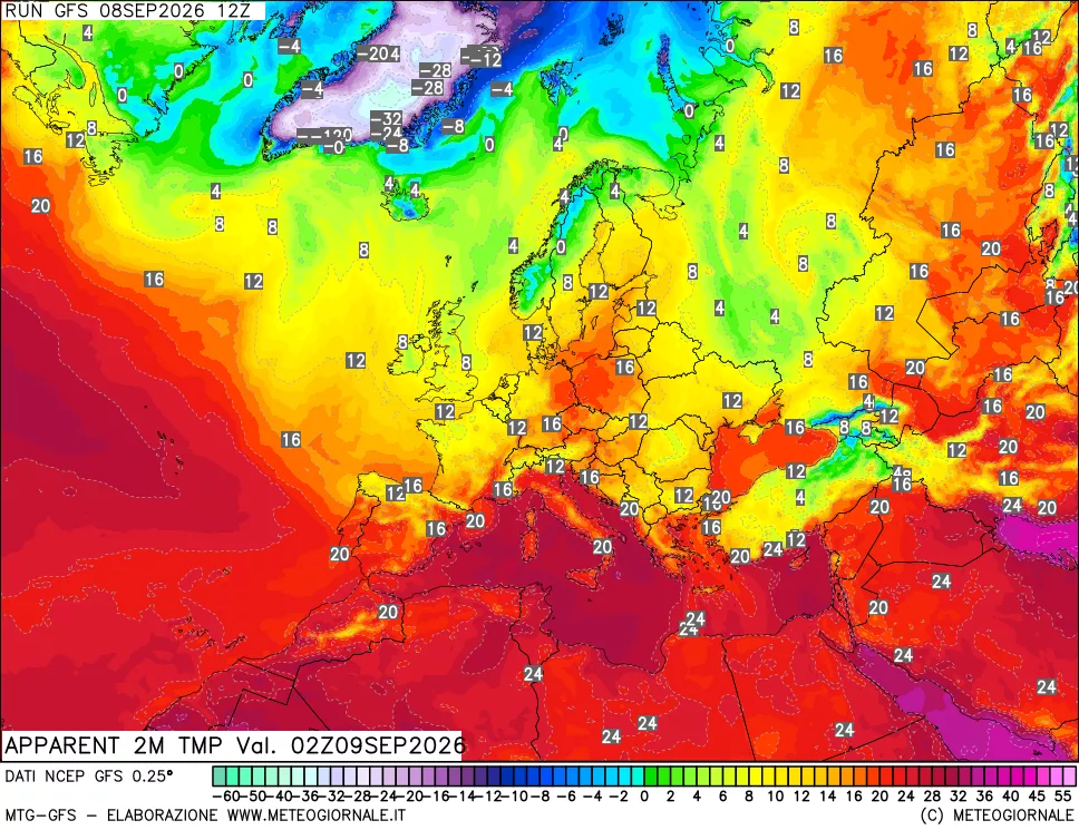 mappa Temp percepita