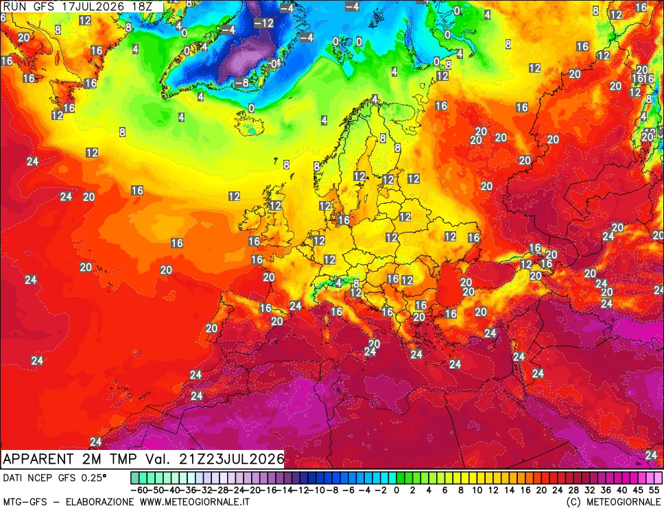 mappa Temp percepita