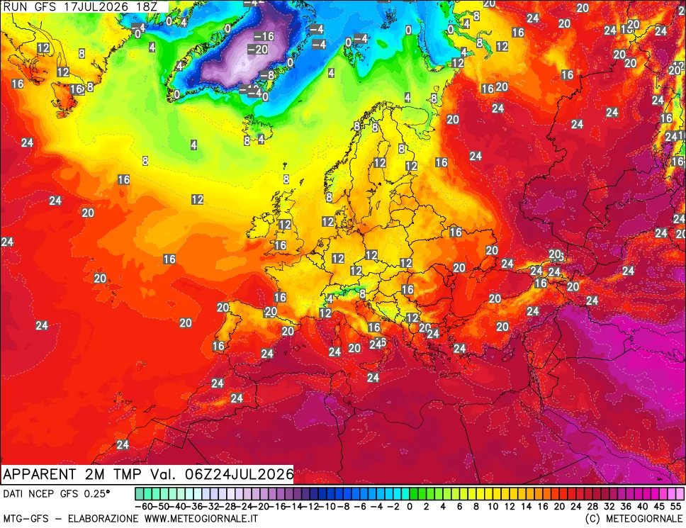 mappa Temp percepita