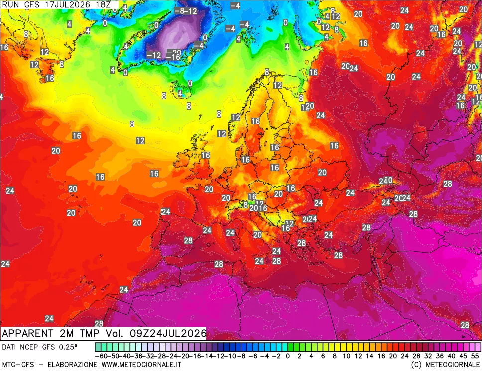 mappa Temp percepita