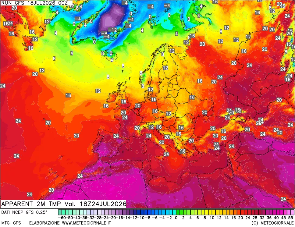 mappa Temp percepita