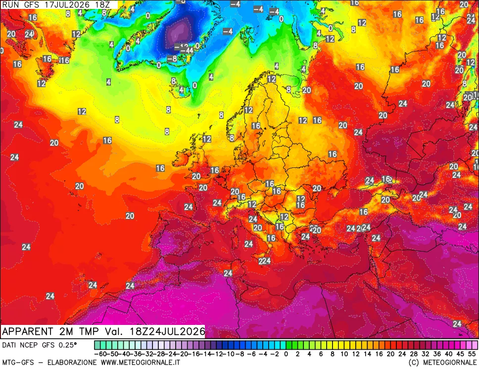 mappa Temp percepita