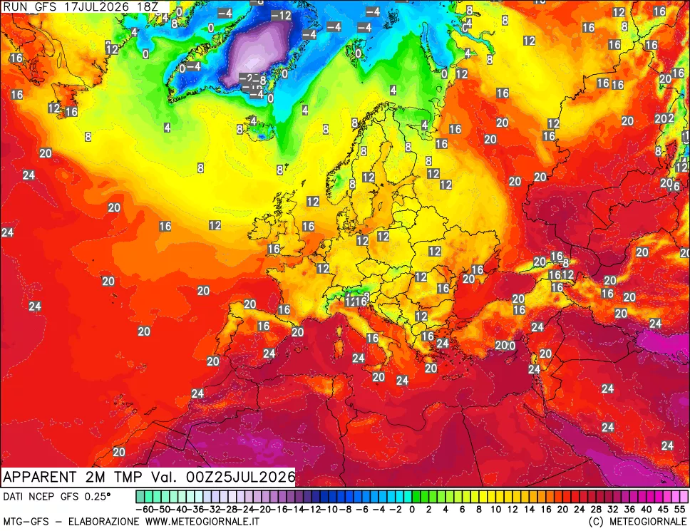 mappa Temp percepita