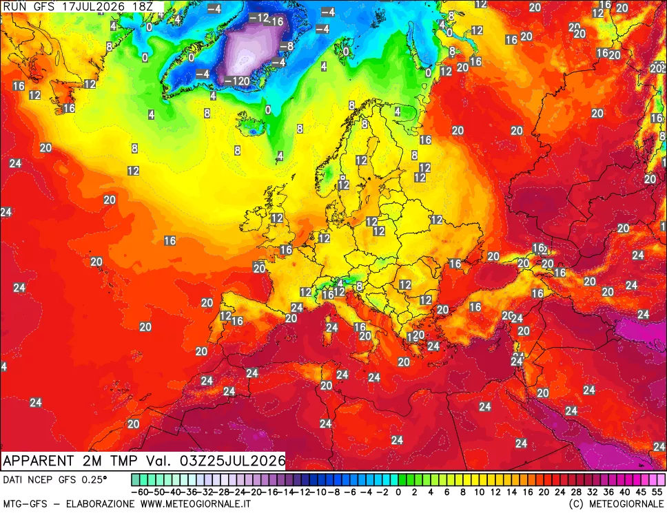 mappa Temp percepita