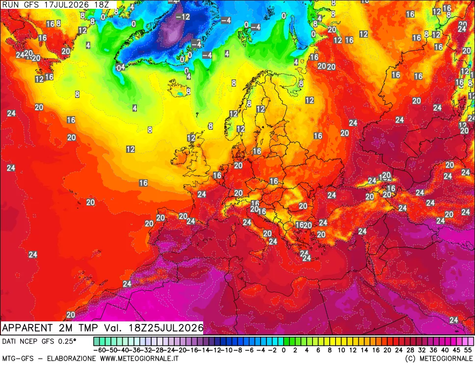 mappa Temp percepita