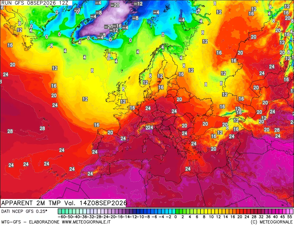 mappa Temp percepita