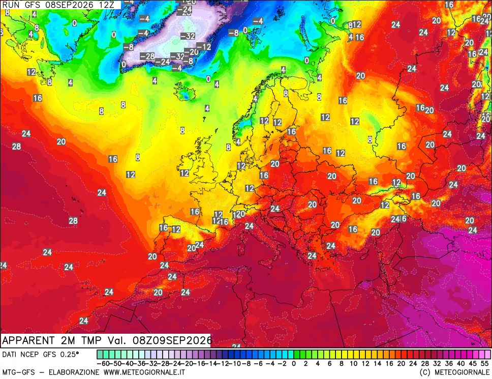 mappa Temp percepita